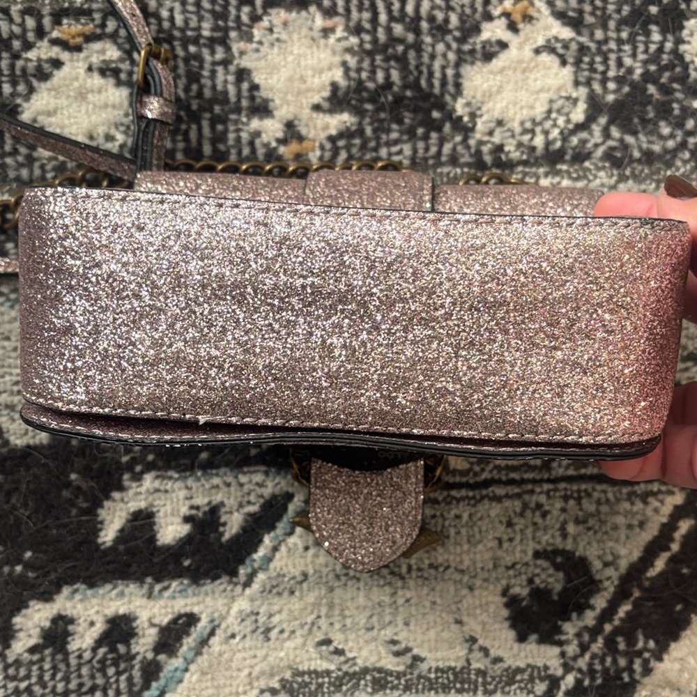 Aldo Glittery Pink Mini Bag with Bow and Chain - Picture 6 of 6